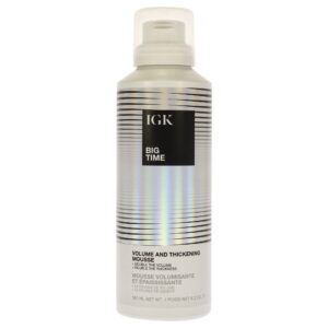 IGK Big Time Volume and Thickening Mousse, 6 oz Mousse