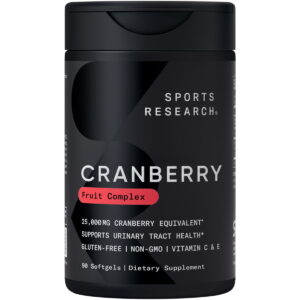 Cranberry Fruit Complex Supplement with Pacran & Vitamins C & E - 90 Softgels