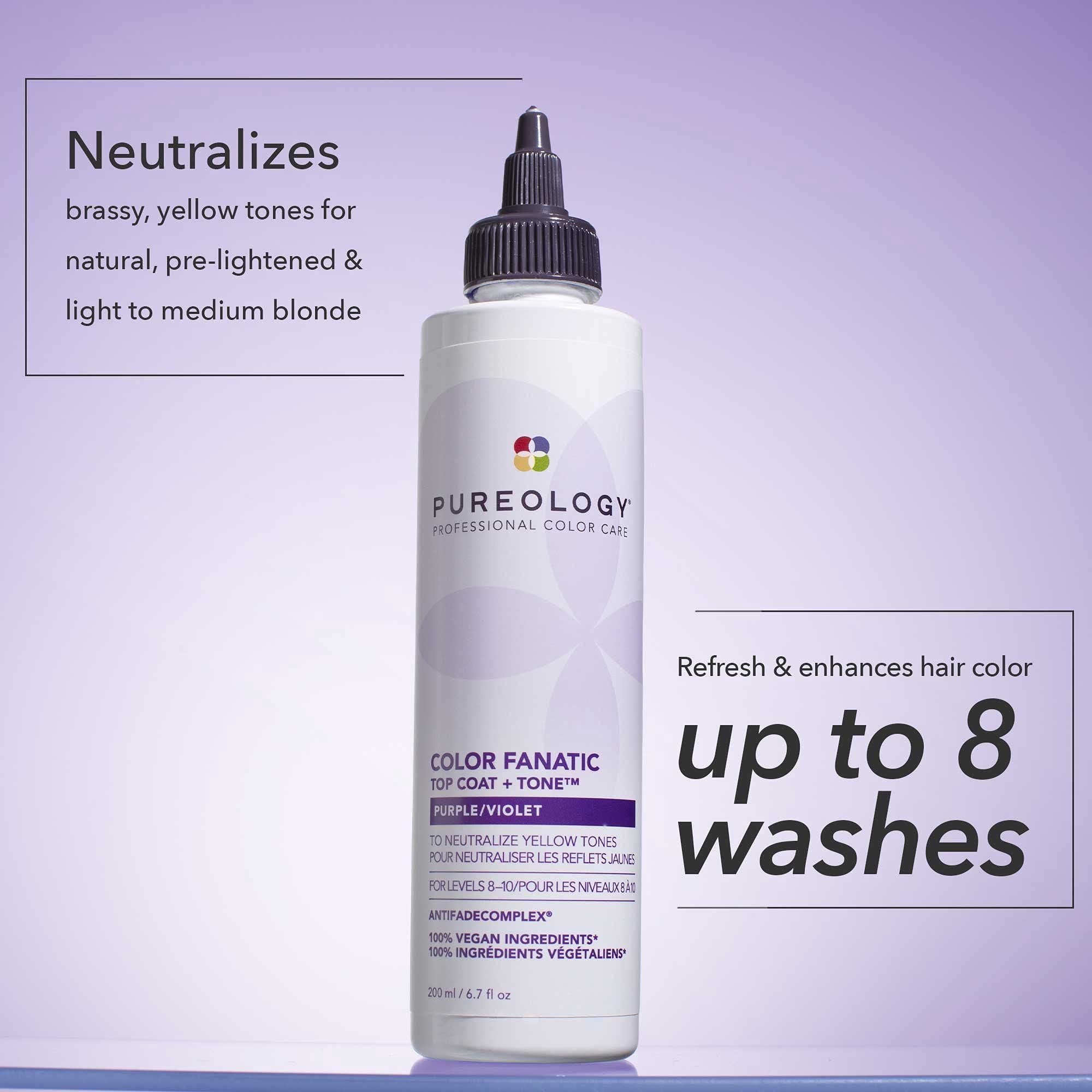 PUREOLOGY Color Fanatic Top Coat + Purple Tone Treatment Light to Medium Blonde - Image 7