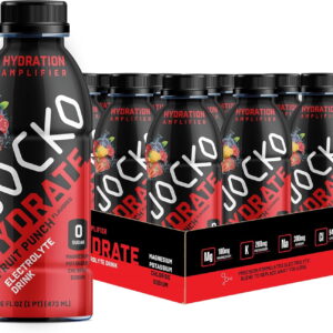 Jocko Fuel Hydrate Electrolyte Drinks - Sports Drink Hydration, Fruit Punch 16 Oz (12 Pack)