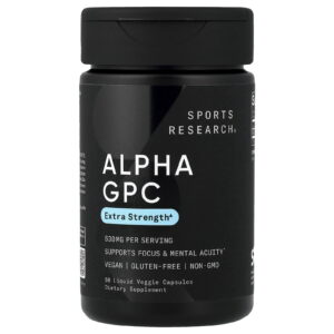 Sports Research Alpha GPC, 60 Liquid Veggie Capsules (315 mg per Capsule)