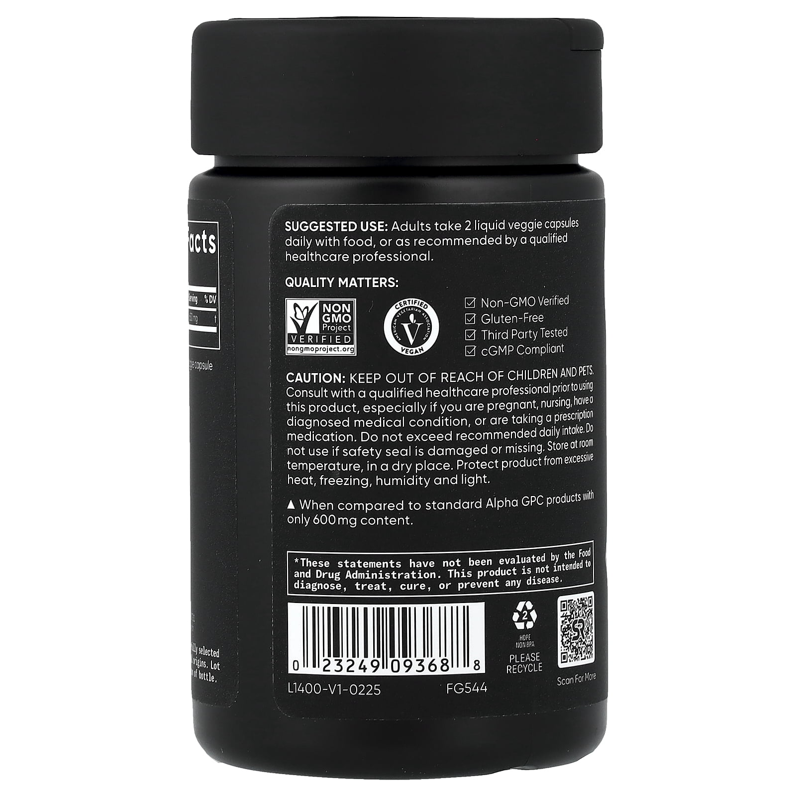 Sports Research Alpha GPC, 60 Liquid Veggie Capsules (315 mg per Capsule) - Image 2