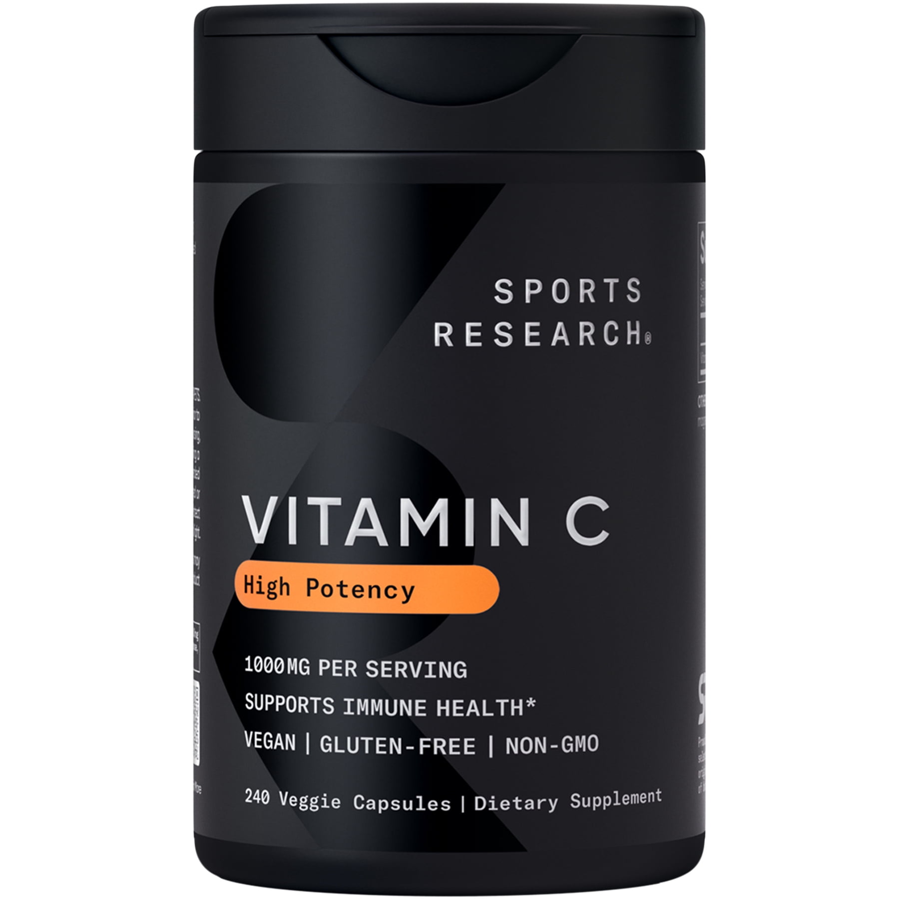 Sports Research® High Potency 1000mg Vitamin C for Immune Support (240 Veggie Capsules)