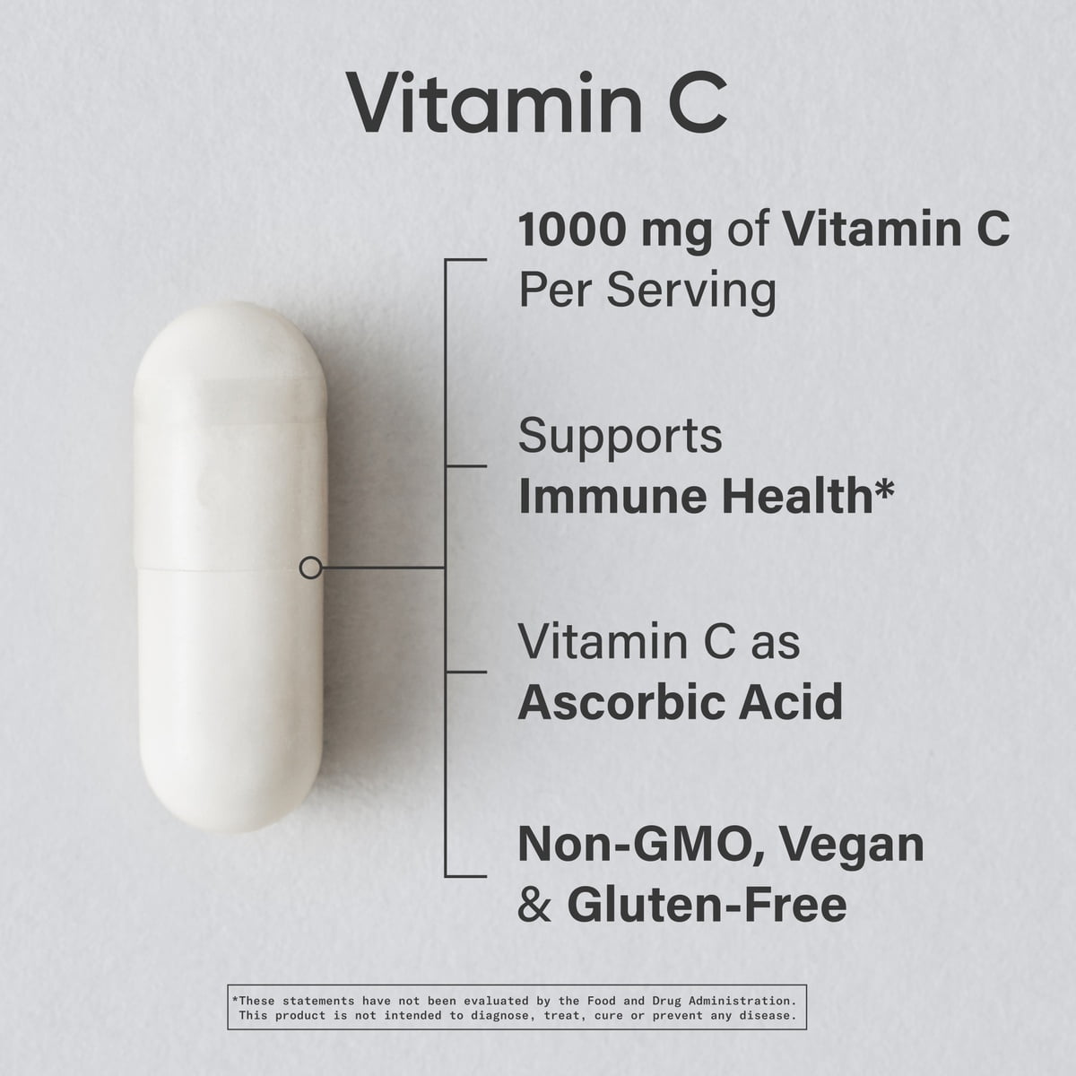 Sports Research® High Potency 1000mg Vitamin C for Immune Support (240 Veggie Capsules) - Image 2