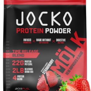 Jocko Mölk Whey Protein Powder 22g, 2lb bag, Strawberry Milkshake