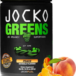 Jocko Fuel Greens Powder, Organic Greens & Superfood Powder, Peach Flavor, 30 Servings