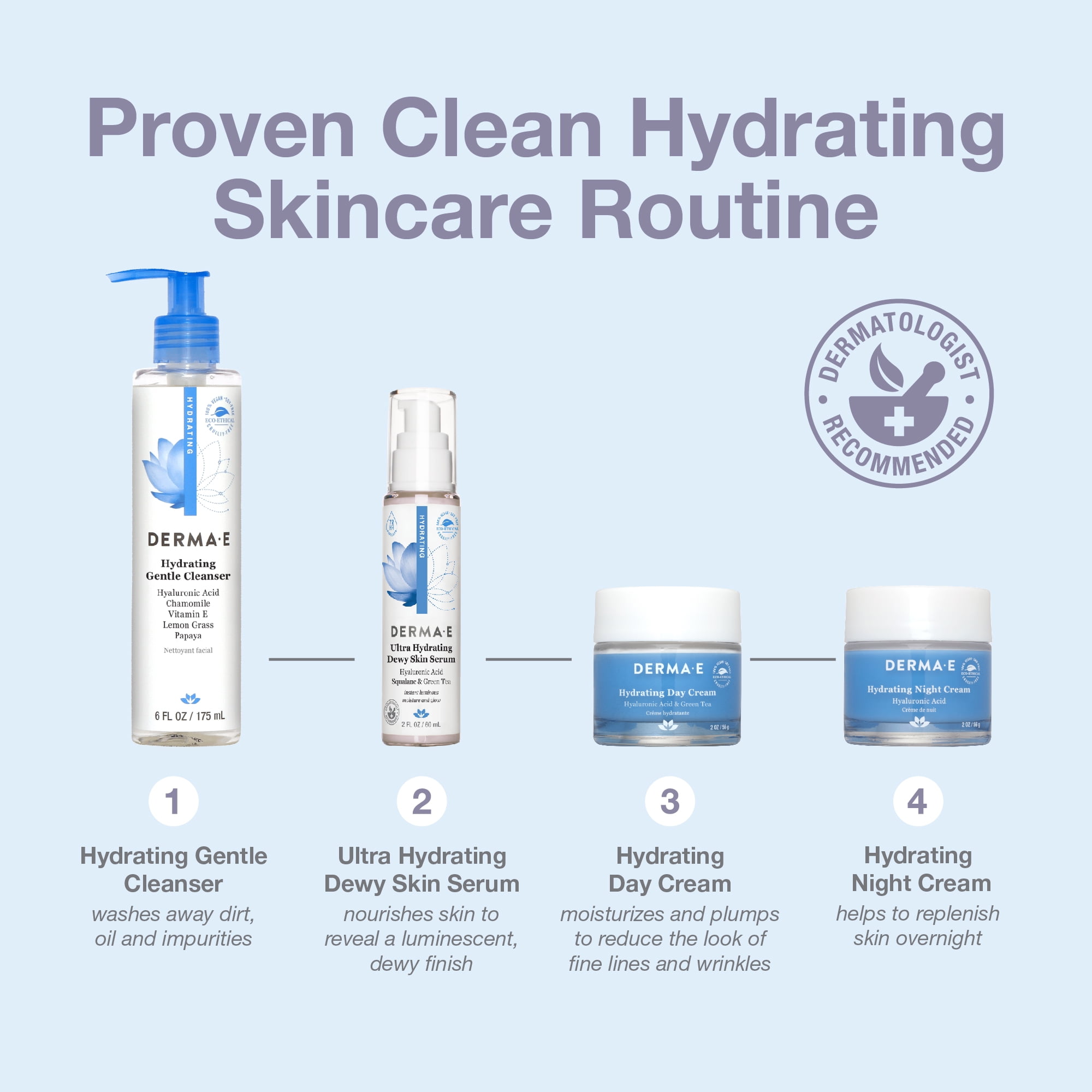 Derma E Hydrating Eye Cream with Hyaluronic Acid & Green Tea, 0.5 Oz - Image 3