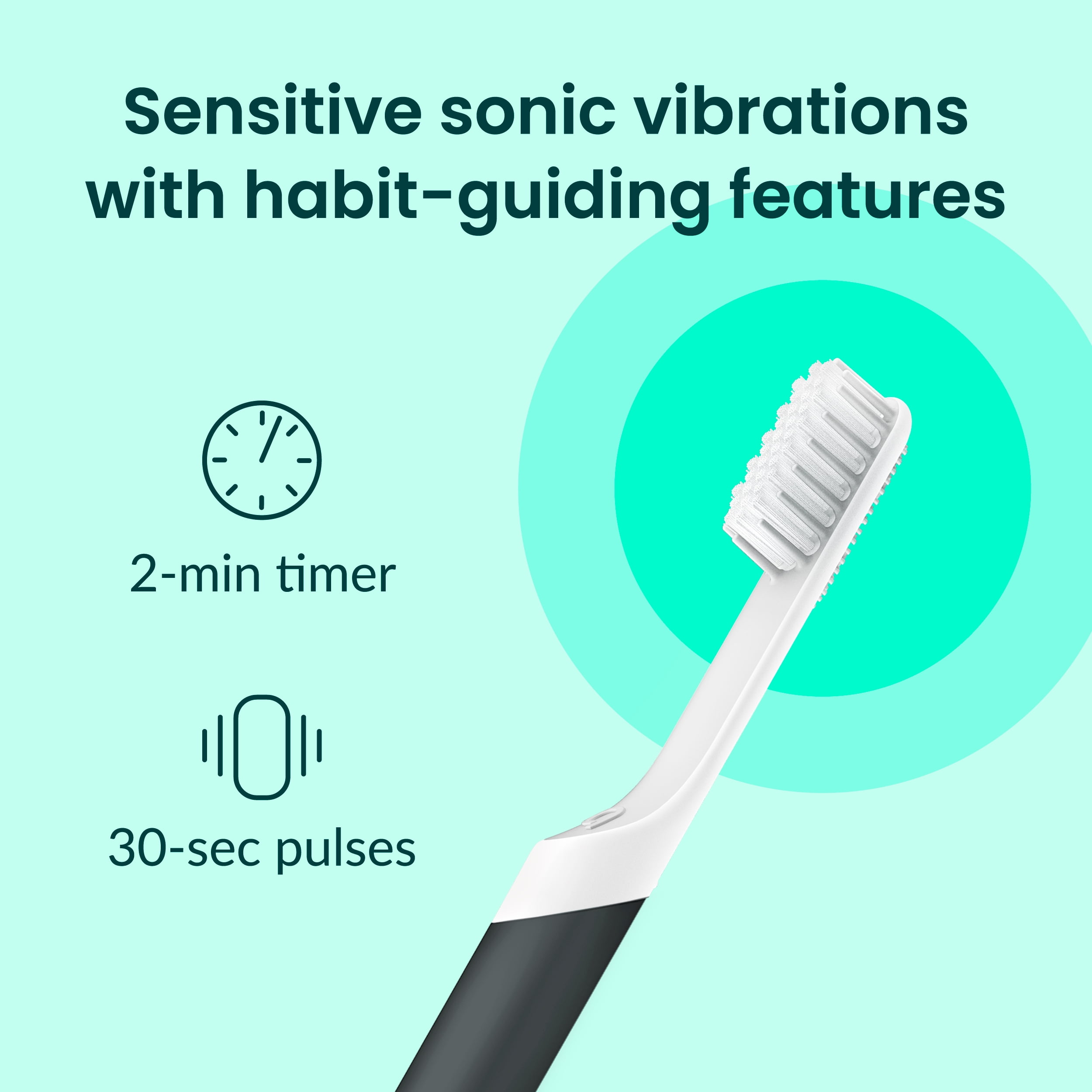 Quip Adult Electric Toothbrush Full Head, Built-in Timer + Travel Case, Blue Plastic - Image 5