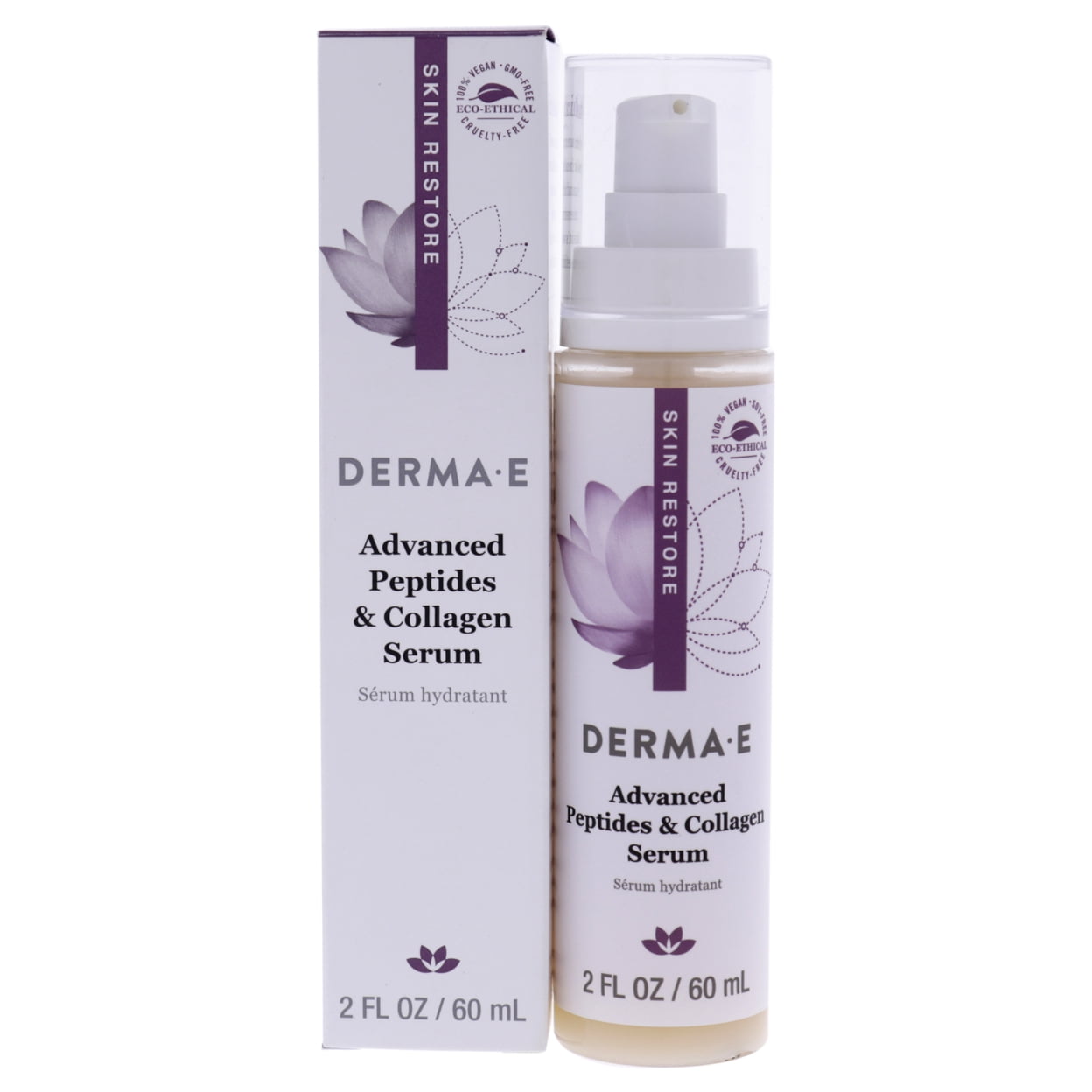 DERMA E Advanced Peptides And Flora-Collagen™ Serum, 2 oz