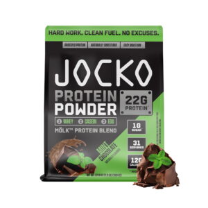 Jocko Mölk Whey Protein Powder 22g, 2lb bag, Mint Chocolate