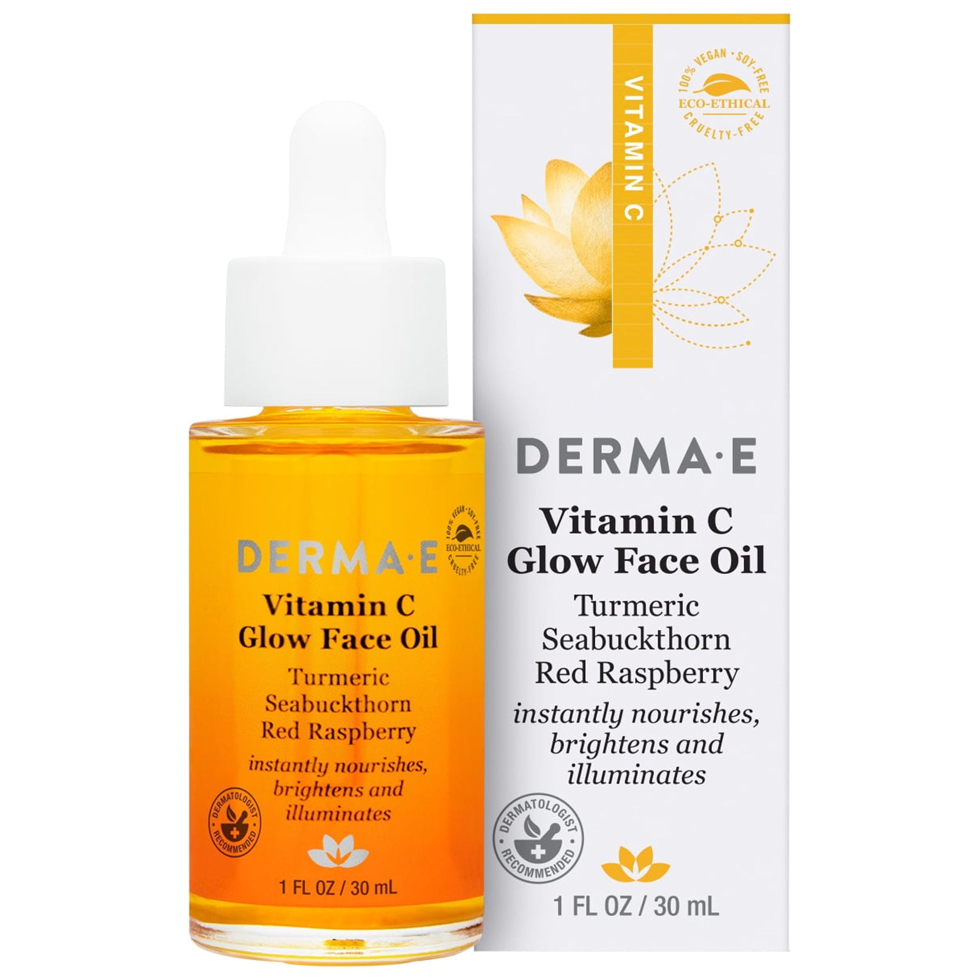 Derma E Vitamin C Glow Face Oil with Turmeric, 1 fl oz - Image 2