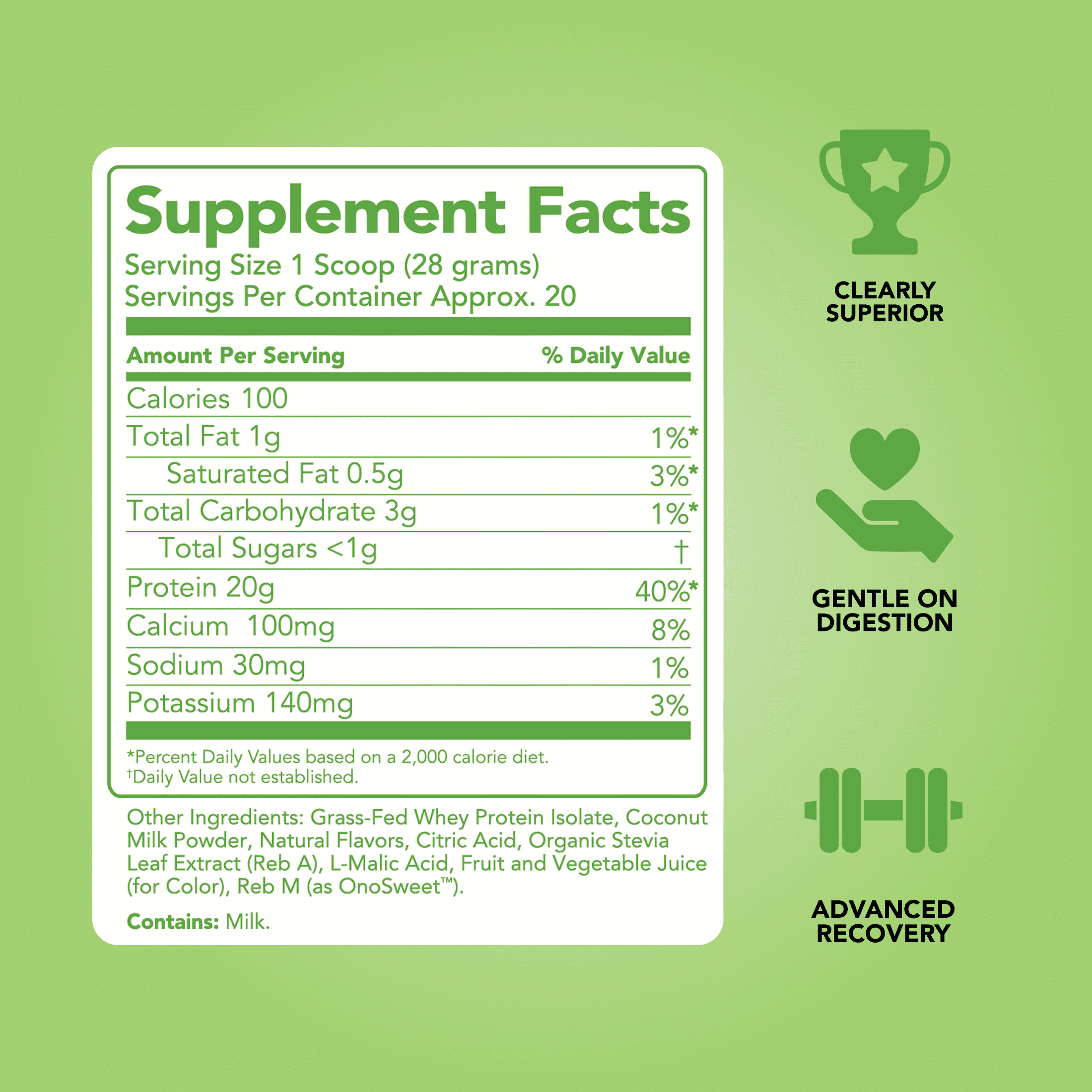 Clean Simple Eats Clear Whey Protein Powder, Sour Candy Watermelon, Gluten Free, Zero Added Sugars, No Artificial Ingredients, 20g Protein, 1.24 lb, 20 Servings - Image 3