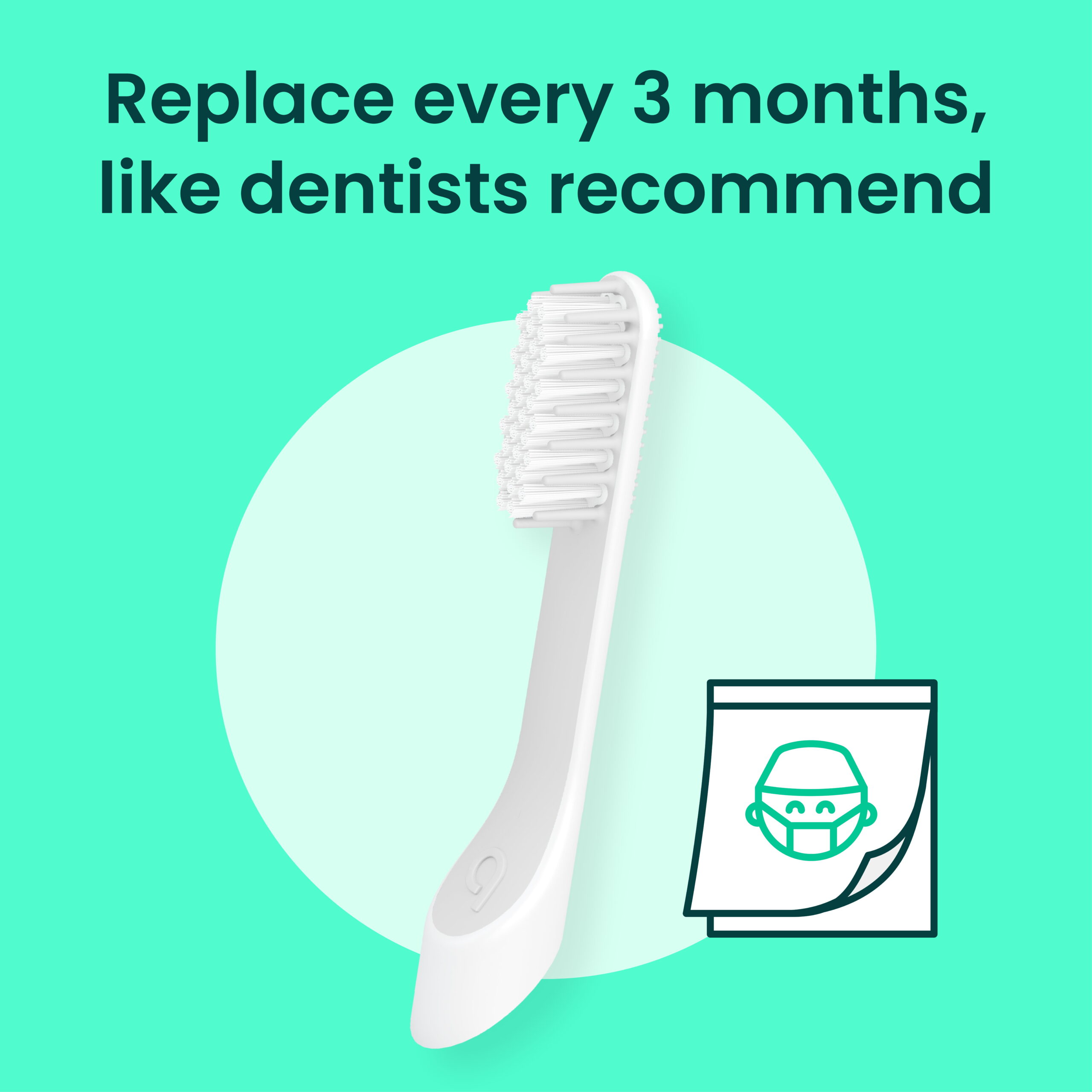 (3 pack) Quip Adult Electric Toothbrush Replacement Brush FullHead, Soft Bristles, Gum Care, 2 Pack - Image 7