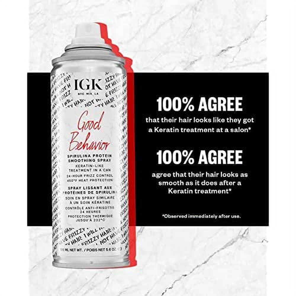 IGK Good Behvior Sprulina Protein Smoothing Spray Travel Size 2.4 oz - Image 3