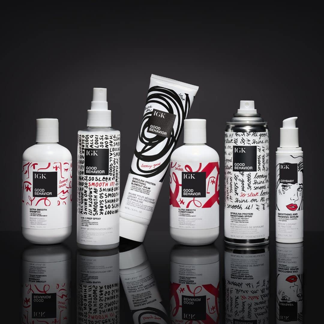 IGK Good Behvior Sprulina Protein Smoothing Spray Travel Size 2.4 oz - Image 4