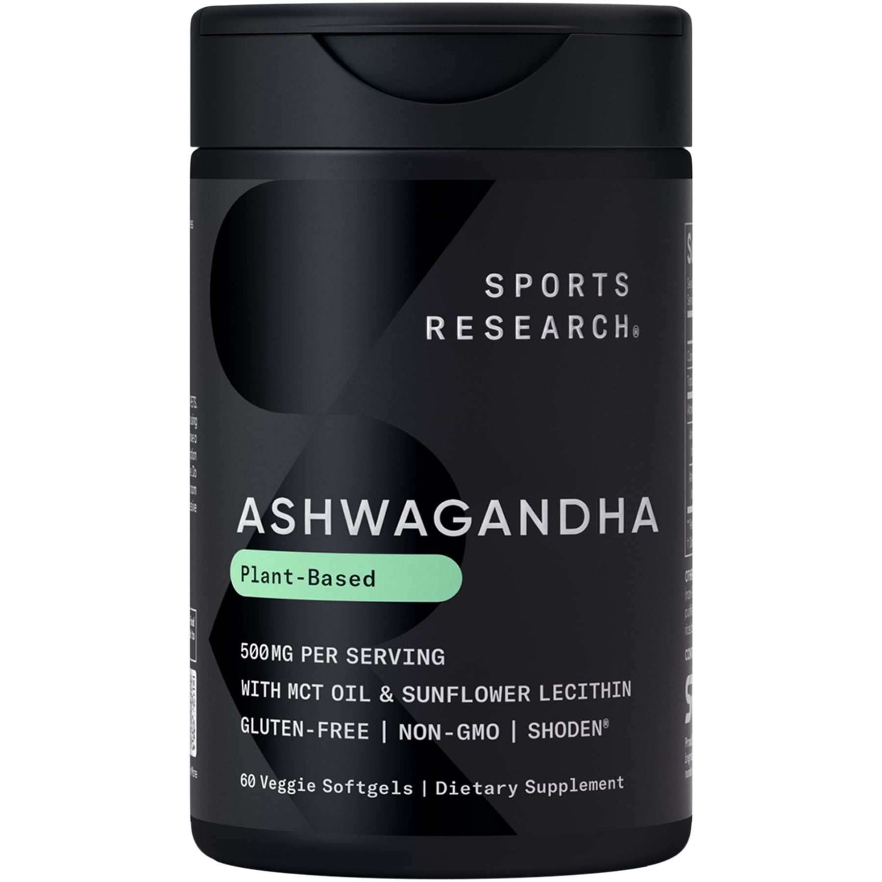 Sports Research® Ashwagandha 500mg - Natural Stress & Anxiety Support Supplement (60 Veggie Softgels)