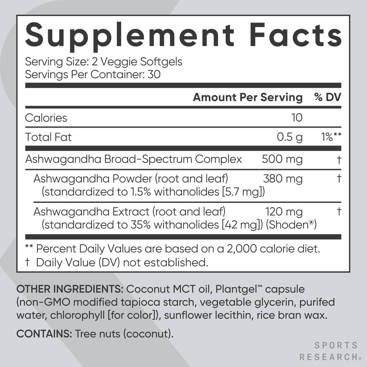 Sports Research® Ashwagandha 500mg - Natural Stress & Anxiety Support Supplement (60 Veggie Softgels) - Image 5
