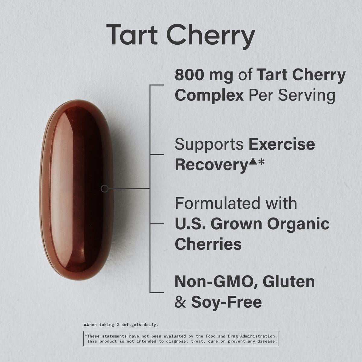 Tart Cherry Complex from Montmorency Cherries Non-GMO Gluten Free (60 Softgels) - Image 2