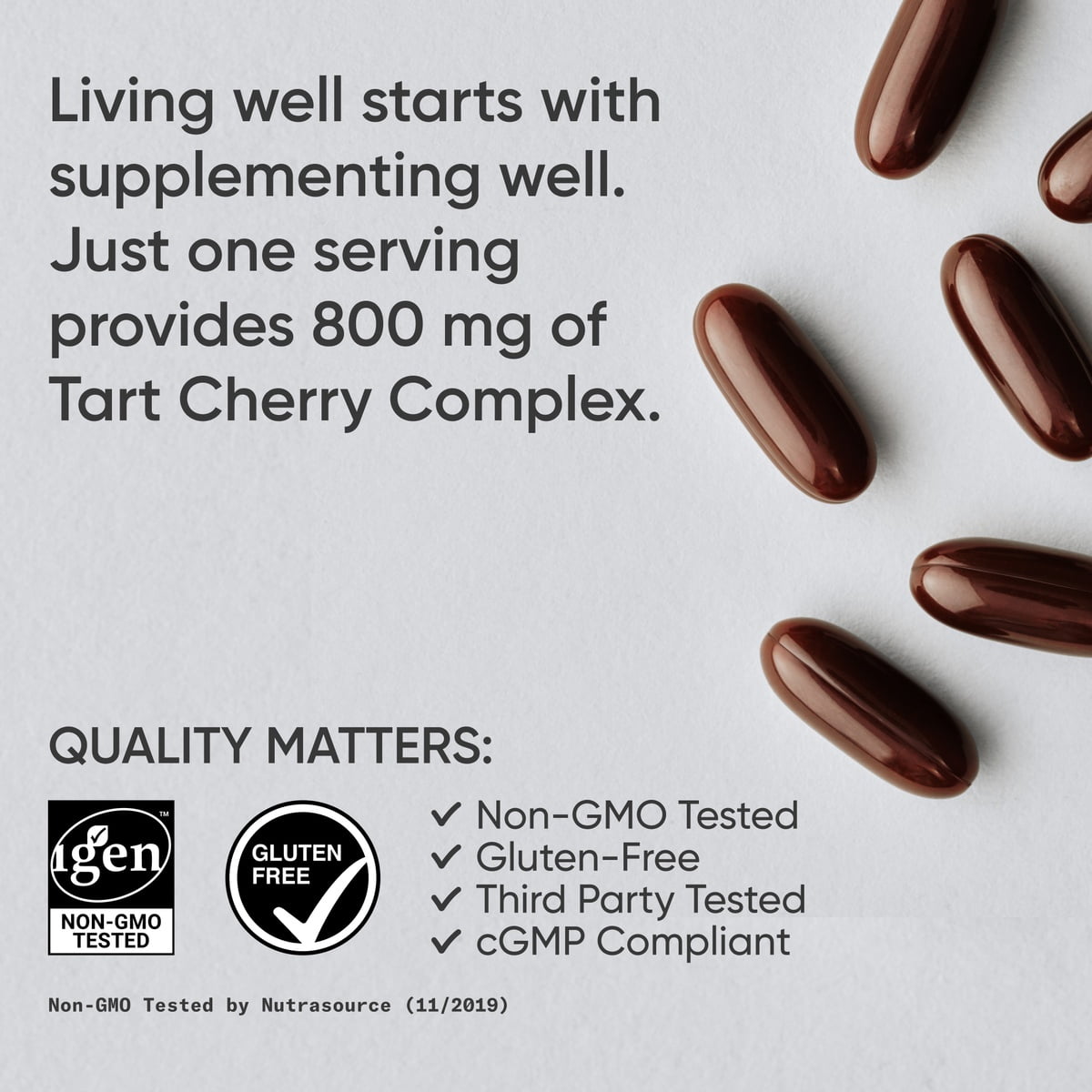 Tart Cherry Complex from Montmorency Cherries Non-GMO Gluten Free (60 Softgels) - Image 4
