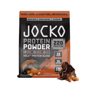 Jocko Mölk Whey Protein Powder 22g, 2lb Bag, Chocolate Peanut Butter