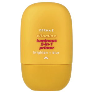 DERMA E Vitamin C Luminous 2-in-1 Primer, For All Skin Types, 1 fl oz (30 ml)