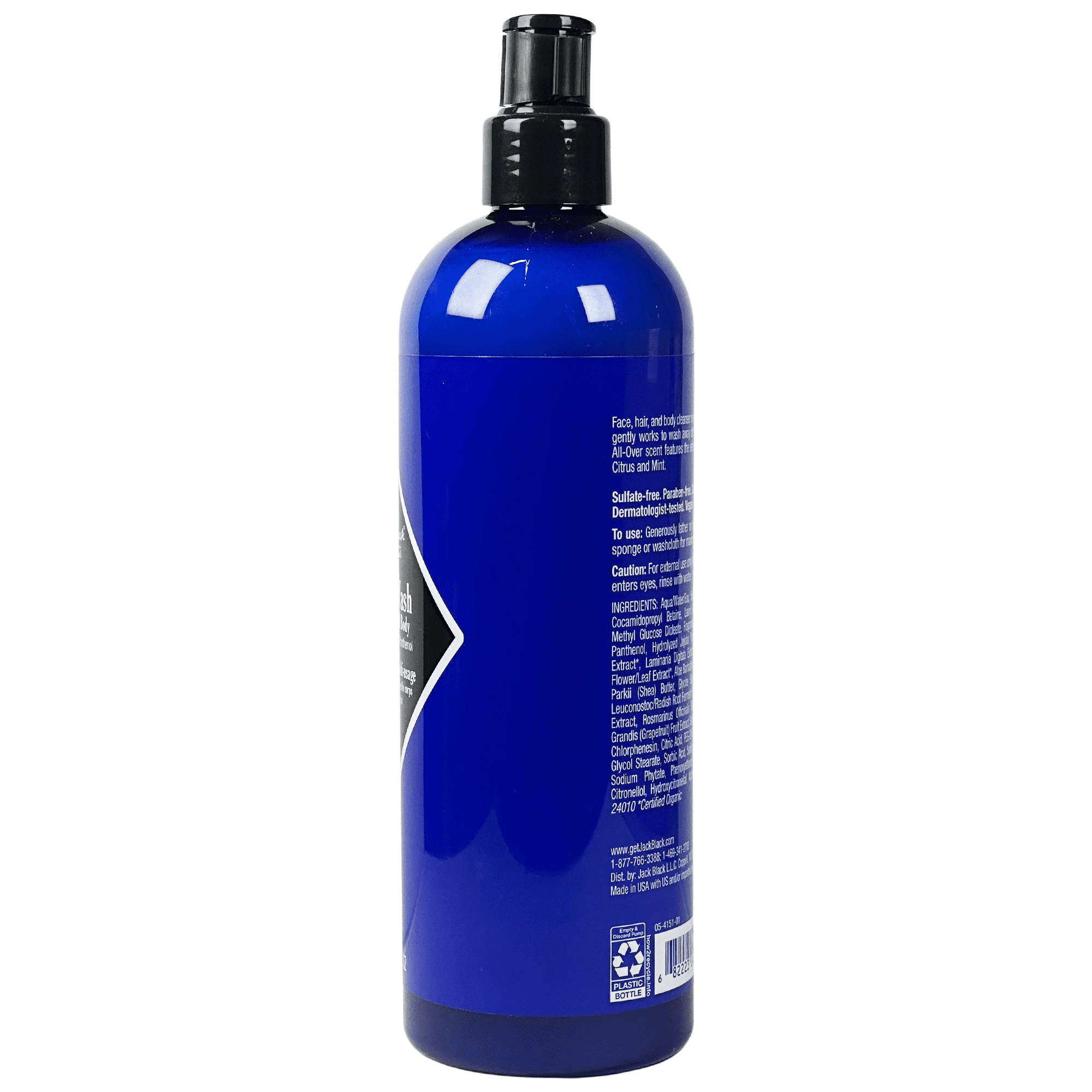 Jack Black All-Over Wash 16 oz / 473 ml | For Face, Hair & Body - Image 2