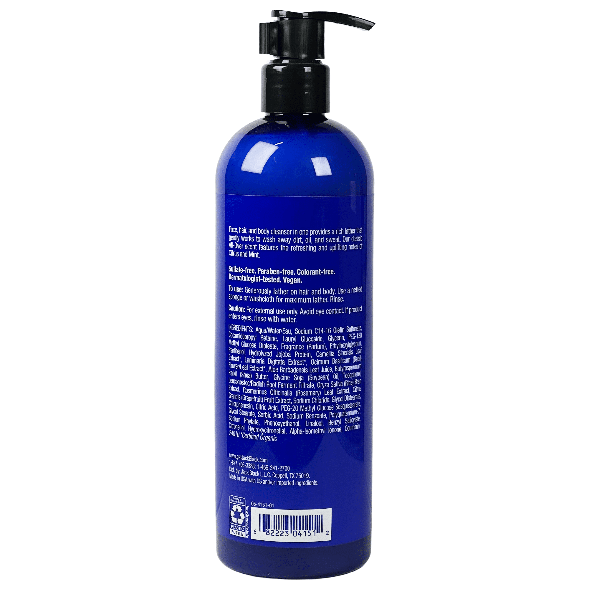 Jack Black All-Over Wash 16 oz / 473 ml | For Face, Hair & Body - Image 5